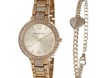 Hallmark Ladies Gold Watch With Bracelet -HBSL4051